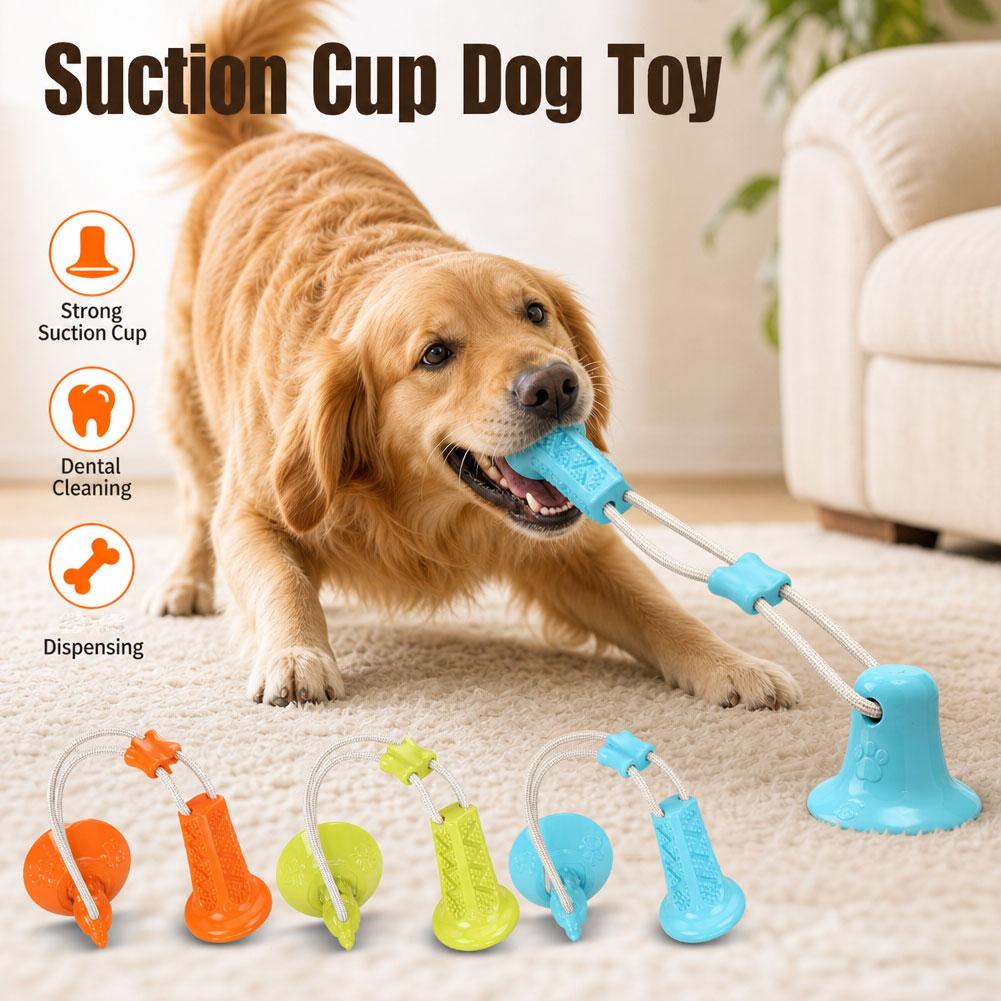 Suction Cup Dog Tug Toy - Saugnapf-Hundespielzeug Interaktives Tauziehspielzeug für Aggressive Kauer