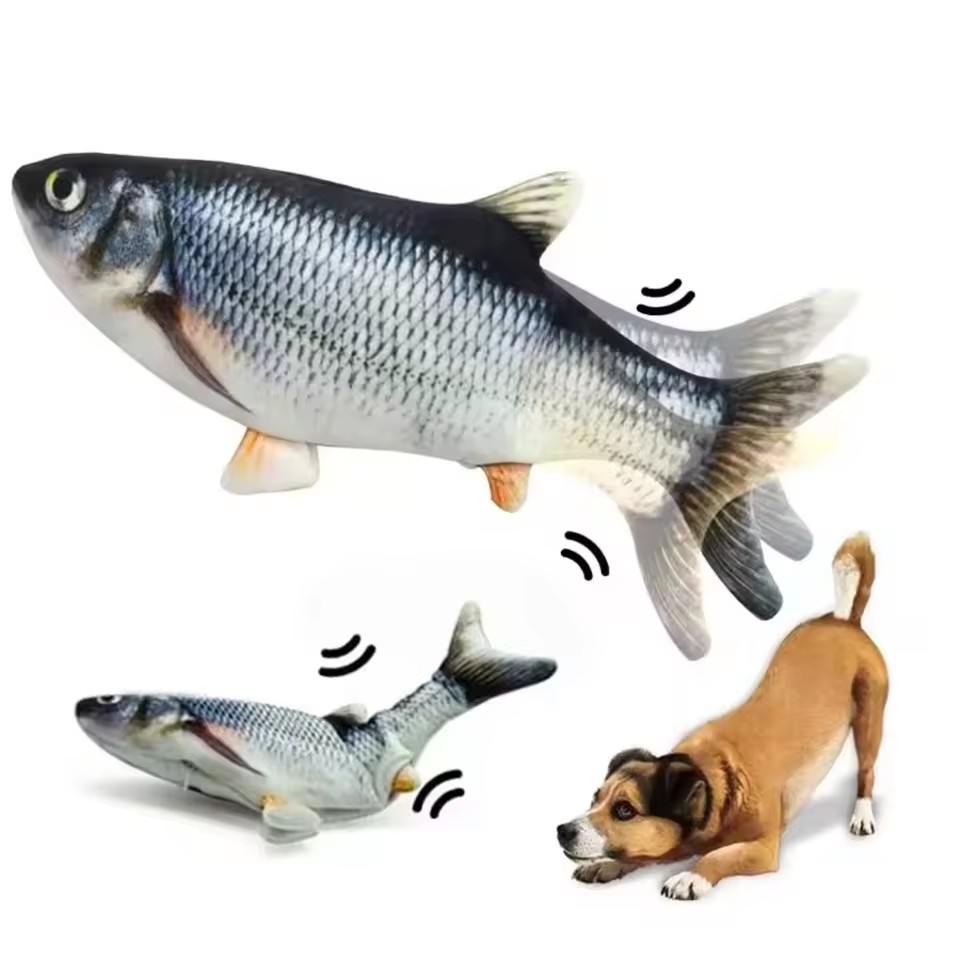 Electric Floppy Fish Dog Toy - Katzen- und Hundespielzeug Fisch USB-Aufladung Elektrischer