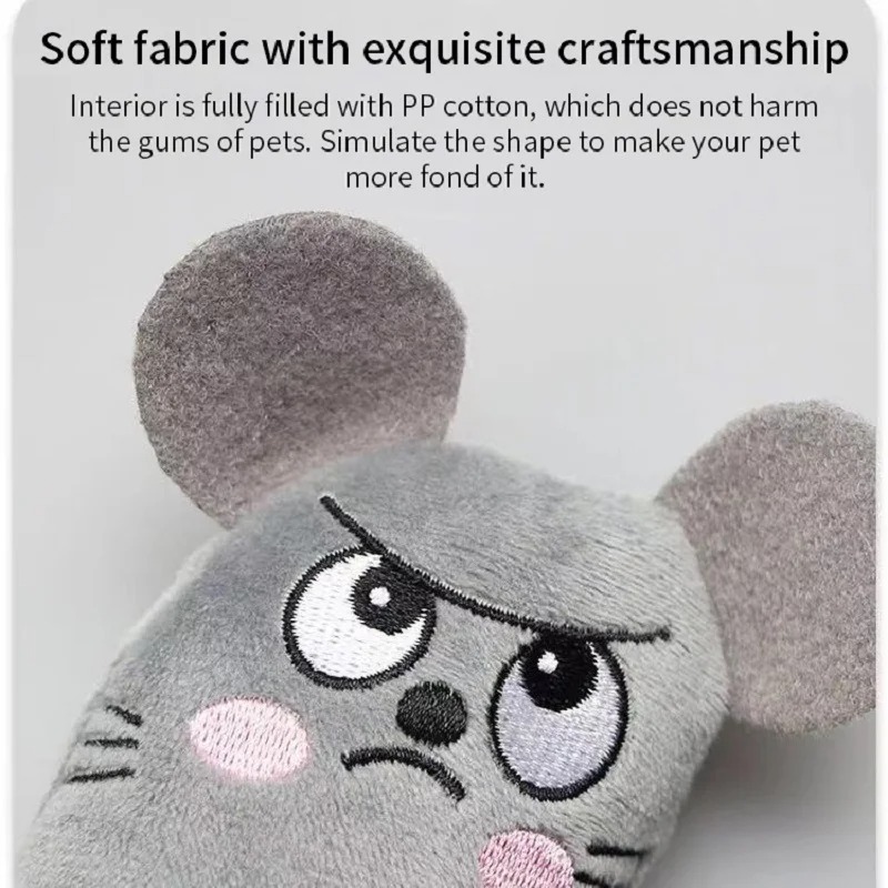 Catnip Interactive Plush Mouse - Nette Katze Spielzeug Lustige Interaktive Plüsch