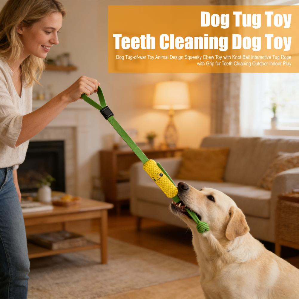 Suction Cup Dog Tug Toy - Hai-Seilzugspielzeug mit Saugnapf: Quietschendes Interaktives Kauspielzeug