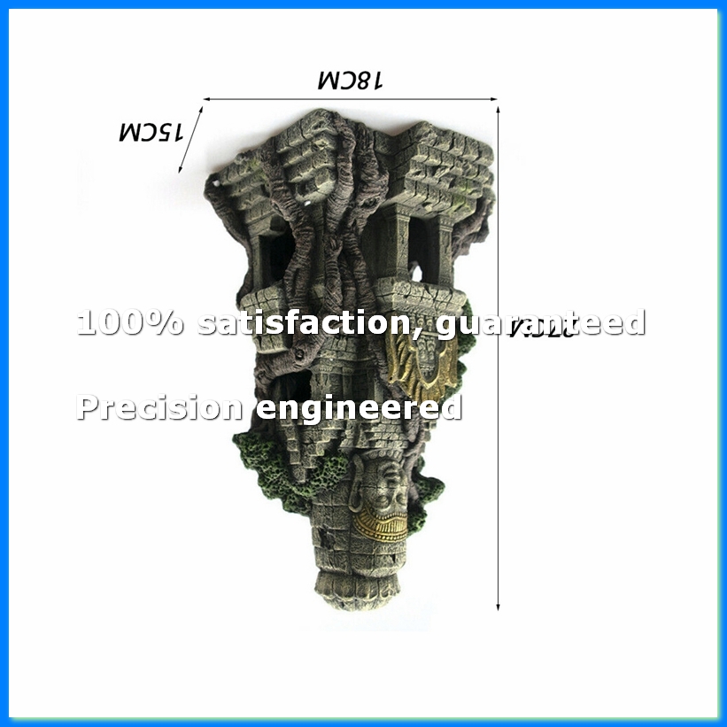 Aquarium - Aquarium-Dekoration Antiker Stein-Buddha Harz-Figuren Aquarium-Ornament Fischbecken-Dekoration