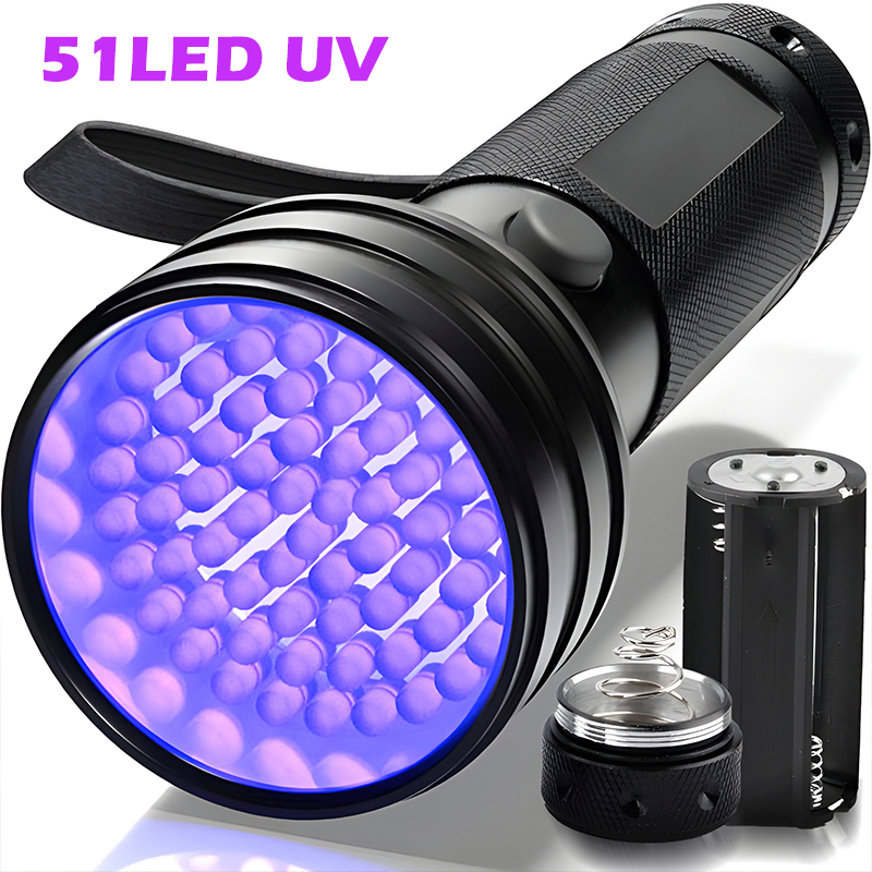 Pet Beds - 9/12/21/51 LED tragbare UV-Taschenlampe, Schwarzlicht, UV-Taschenlampe,