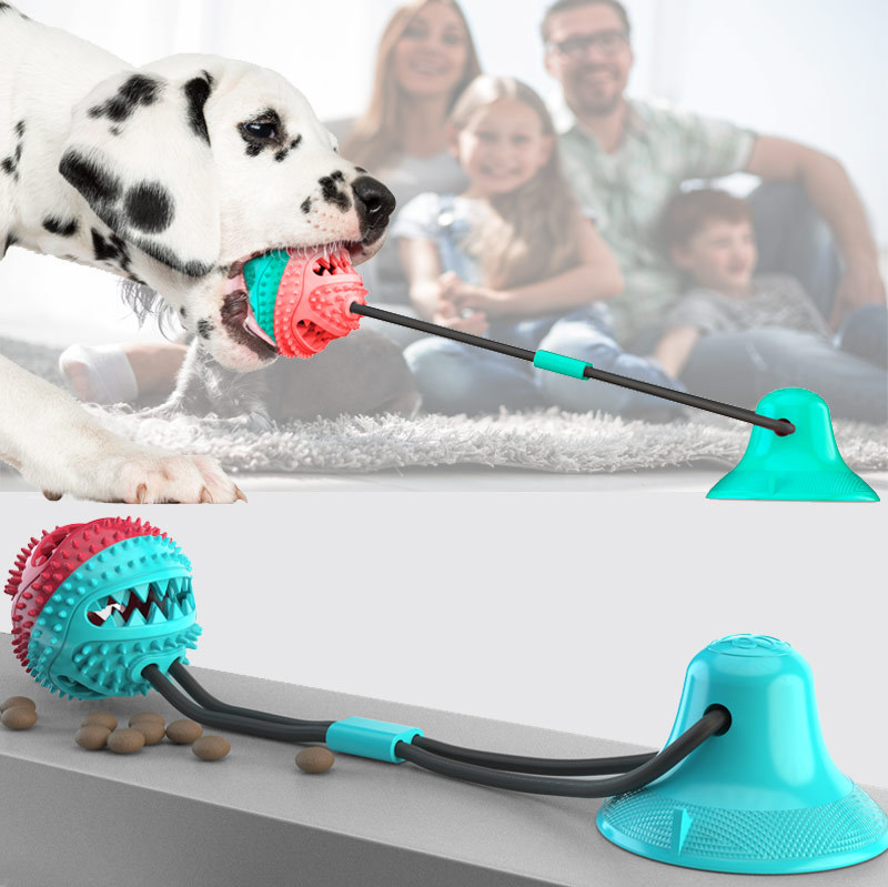 Dog Rope Toy Aggressive Chewers - Hundekau-Spielzeug für Starke Kauer Interaktives Hunde-Saugnapf-Spielzeug