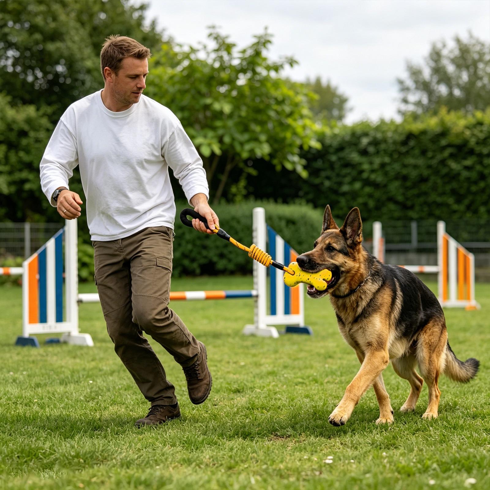 Dog Rope Toy Aggressive Chewers - Seil-Kauspielzeug mit Griff für Hunde –