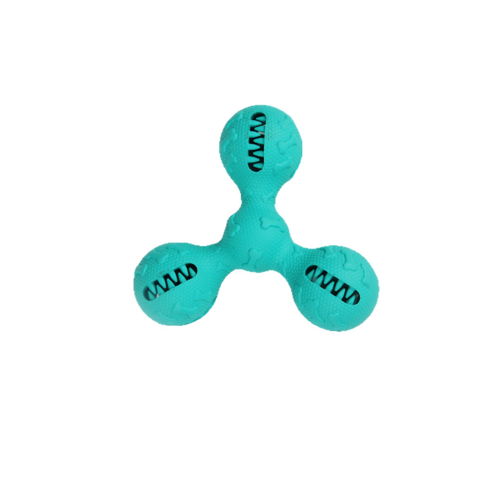 Rubber Treat Dispensing Dog Toy - Gummi-Leckerli-Spender Interaktives Lehrreiches Kauresistentes Zahnreinigungsball Hundetrainingsspielzeug