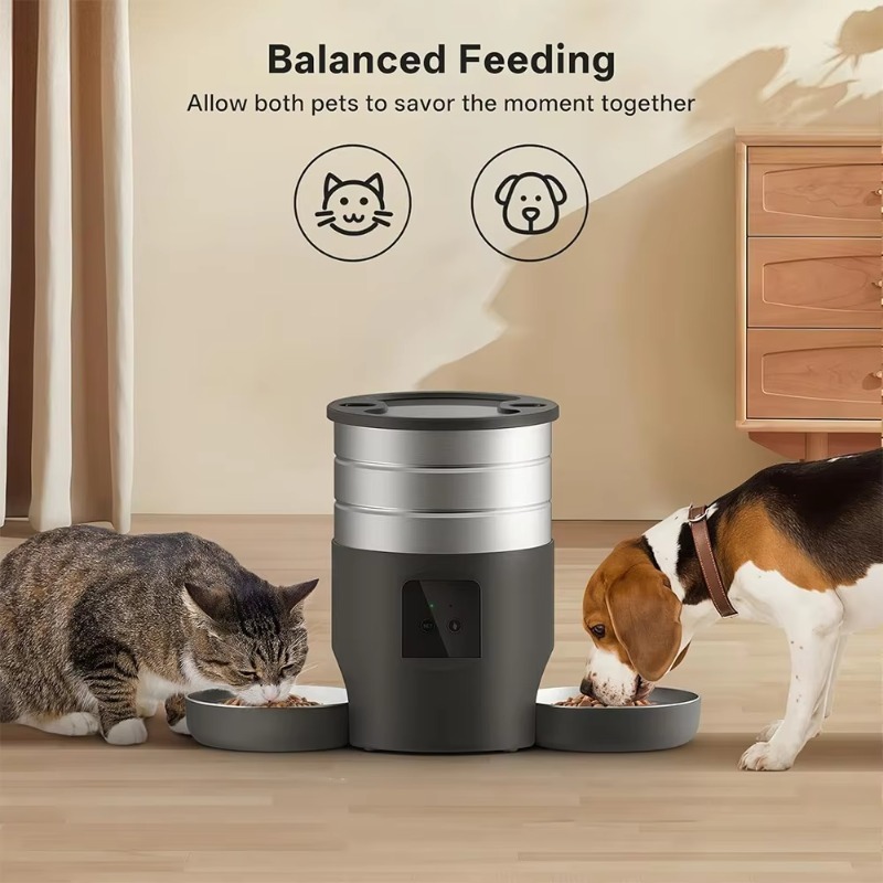 Pet Feeders - 4,5L Automatischer Intelligenter Tierfutterautomat mit Zeitgesteuerter