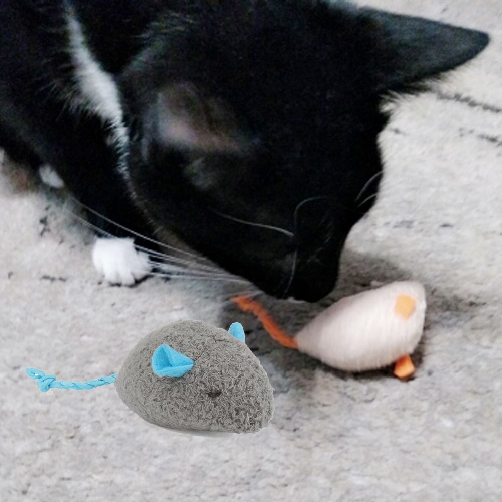 Catnip Interactive Plush Mouse - 2 Stück lustige Plüsch weiche interaktive