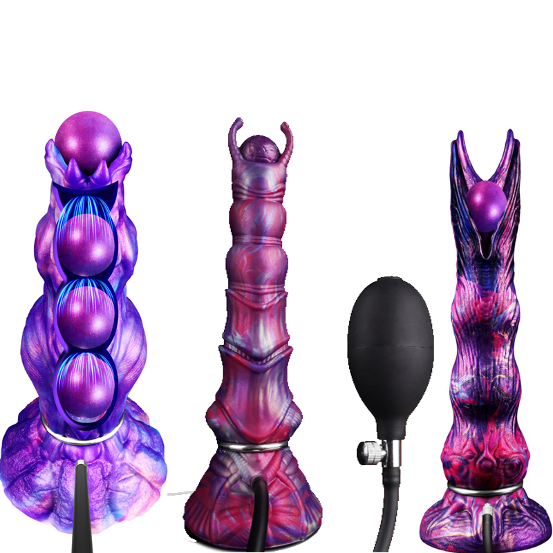 Interactive Squeaky Plush Dog Toy - Ovipositor Toy Aufblasbares Analplug-Set, Fantasy Knot