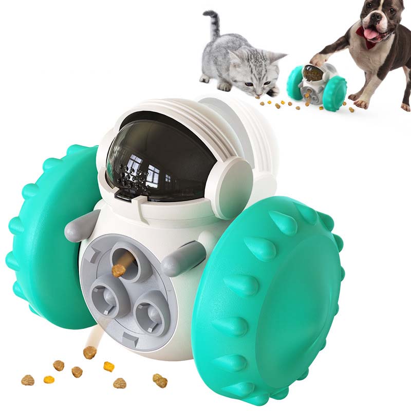 Dog Puzzle Feeder Toy - Neues, beliebtes Haustier-Balance-Auto, Slow-Feeder-Spielzeug, Tumbler-Leckerli-Spender, interaktives
