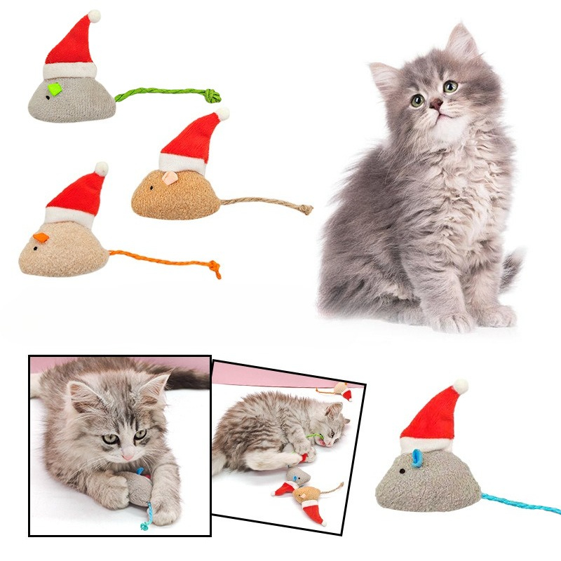 Catnip Interactive Plush Mouse - 5 stücke Katze Push Kauen Spielzeug