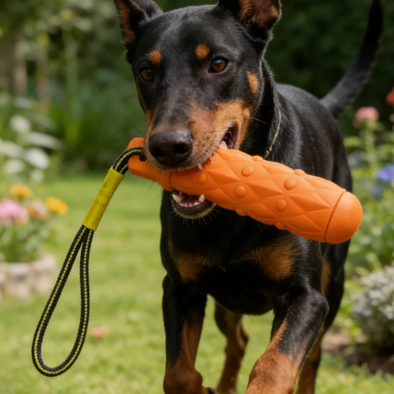 Dog Rope Toy Aggressive Chewers - Unzerstörbares Hundekau-Spielzeug EVA Beißstab Mit Seil