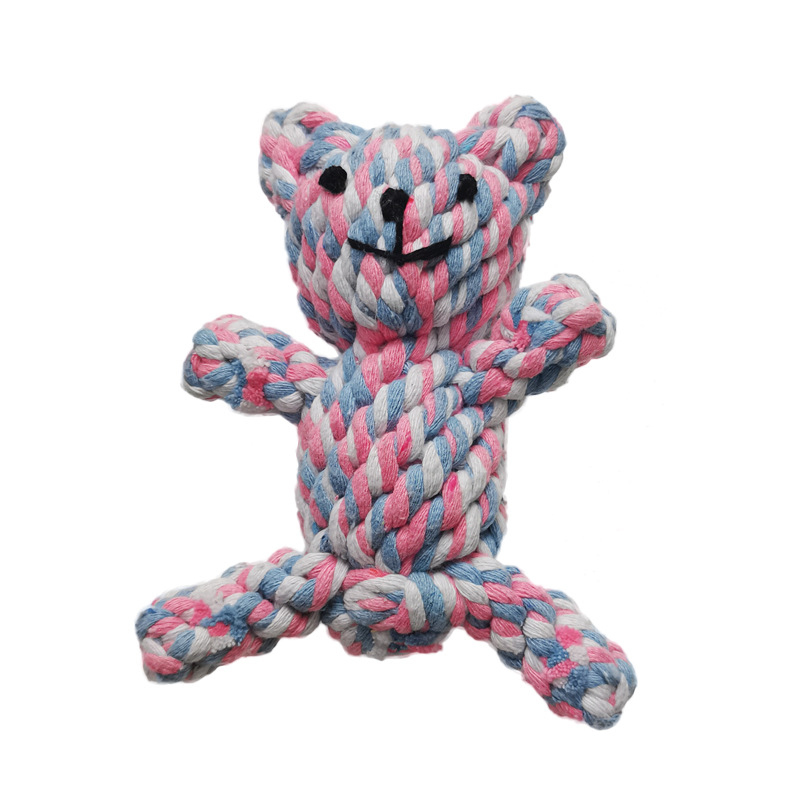 Interactive Squeaky Plush Dog Toy - Haustier-Baumwollseil, Simulierter Elefant, Tier-Hundespielzeug zum Kauen,