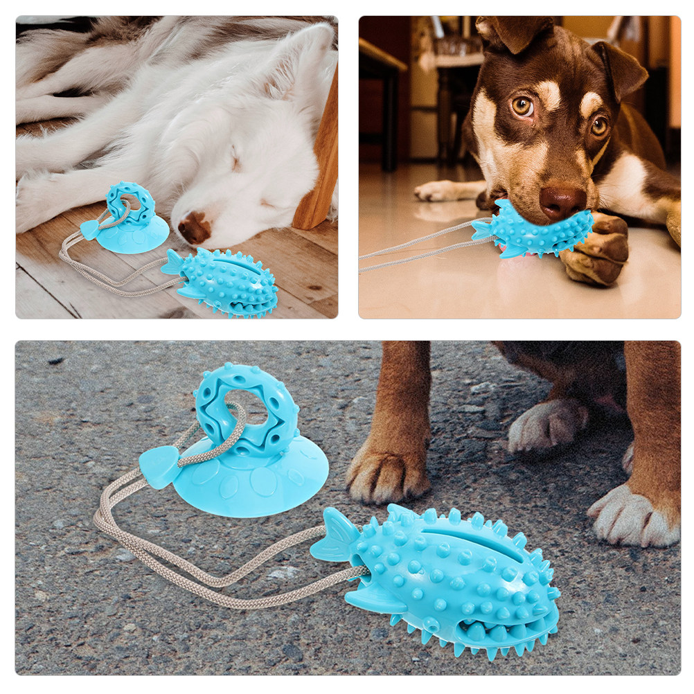 Suction Cup Dog Tug Toy - 2 Stück Saugnapf-Hundespielzeug, Interaktives Ziehspielzeug zum