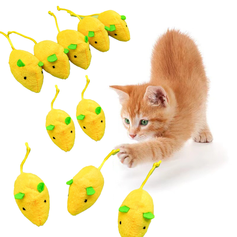 Catnip Interactive Plush Mouse - Katzenmaus-Spielzeug, interaktives Katzenminze-Spielzeug für Kätzchen, Indoor-Katzenspielzeug,