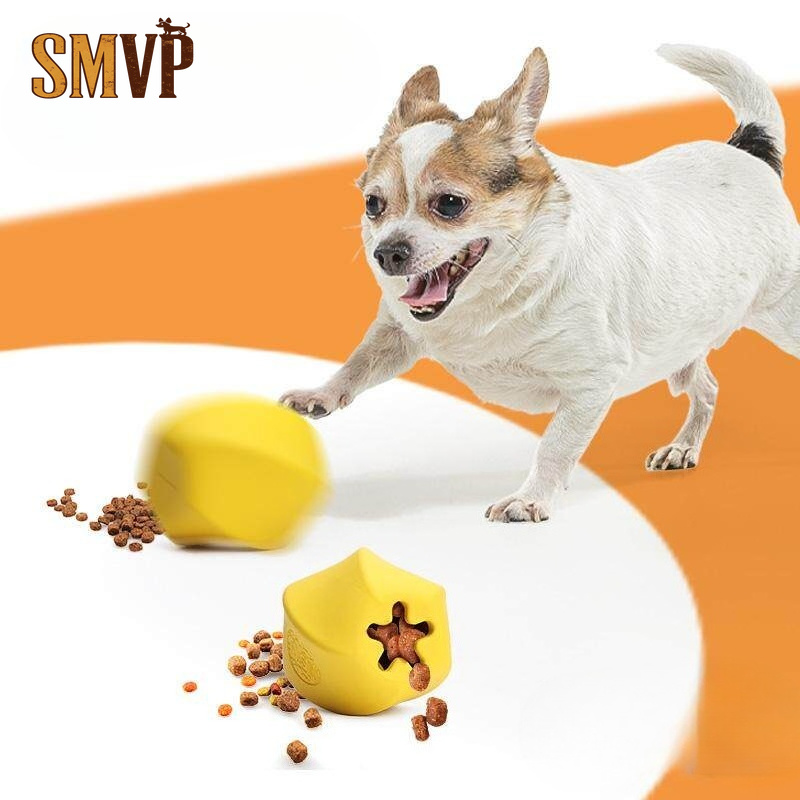 Rubber Treat Dispensing Dog Toy - Langlebiges Gummi-Hundespielzeug zur Leckerli-Ausgabe, Interaktives Puzzle-Leckerli-Ball