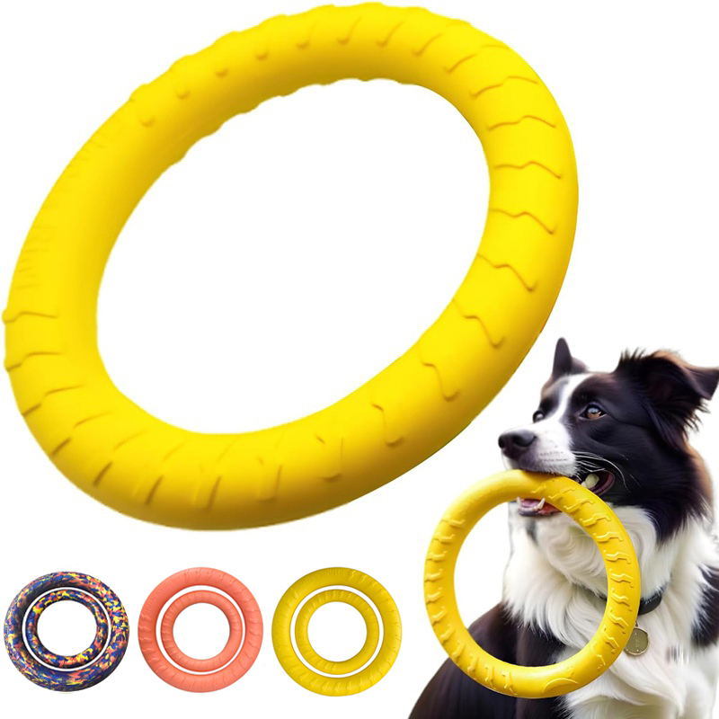 Suction Cup Dog Tug Toy - Hundespielzeug, Fliegende Scheiben für Haustiere, EVA-Hundetrainingsring,