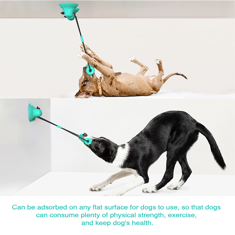 Dog Rope Toy Aggressive Chewers - Hundespielzeug mit zwei Saugnäpfen zum Ziehen,