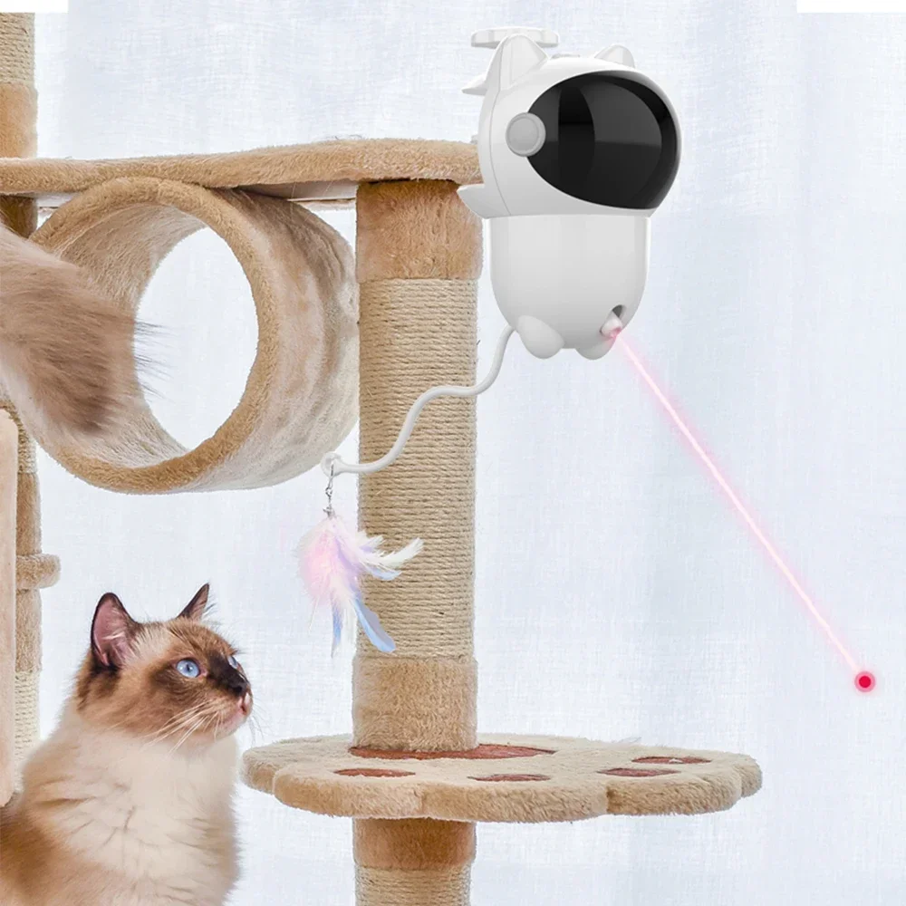 Laser Pointer Cat Toy Automatic - 360° Interaktives Katzen-Laserspielzeug, automatischer rotierender Laserpointer