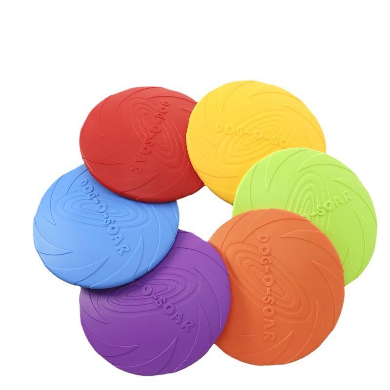 Flying Disc Dog Training Toy - Hundespielzeug Silikon-Flugscheibe Mehrfarbiges Kauspielzeug Welpen Outdoor-Training