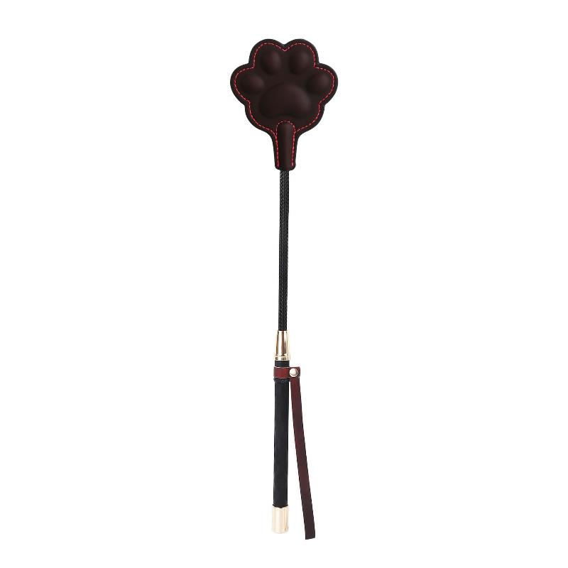 Cat Toys - 【A】Körperwärme-empfindliches, farbwechselndes Leder-Spanking-Paddle mit 3D-Katzenpfoten-Design, SM-Erwachsenenspielzeug,
