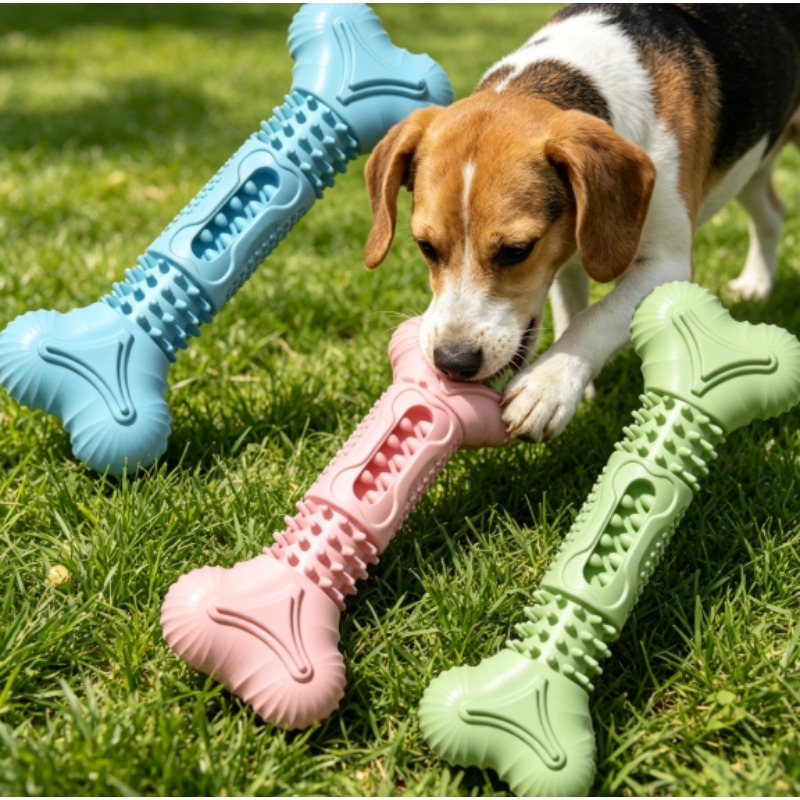 Teeth Cleaning Dog Chew Bone - Neues, langlebiges Haustier-Kauspielzeug-Set, Hundespielzeug zum Zahnen,