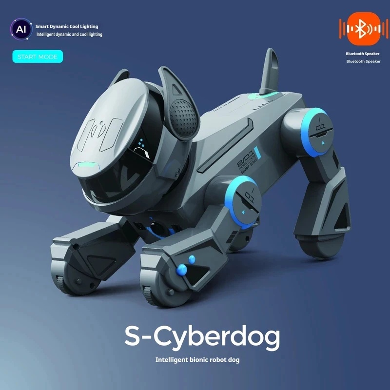 Dog Toys - KI-Smart-Roboterhund mit Gestensteuerung, Fernbedienung, Bluetooth-Lautsprecher, Musikfunktion,