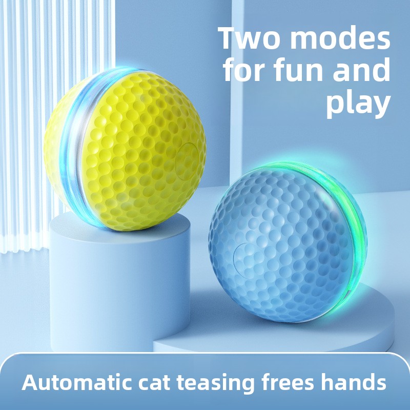 Interactive Squeaky Plush Dog Toy - Unzerstörbarer Waben-Gummi Elektrischer Hundeball Automatisch Selbstspringend