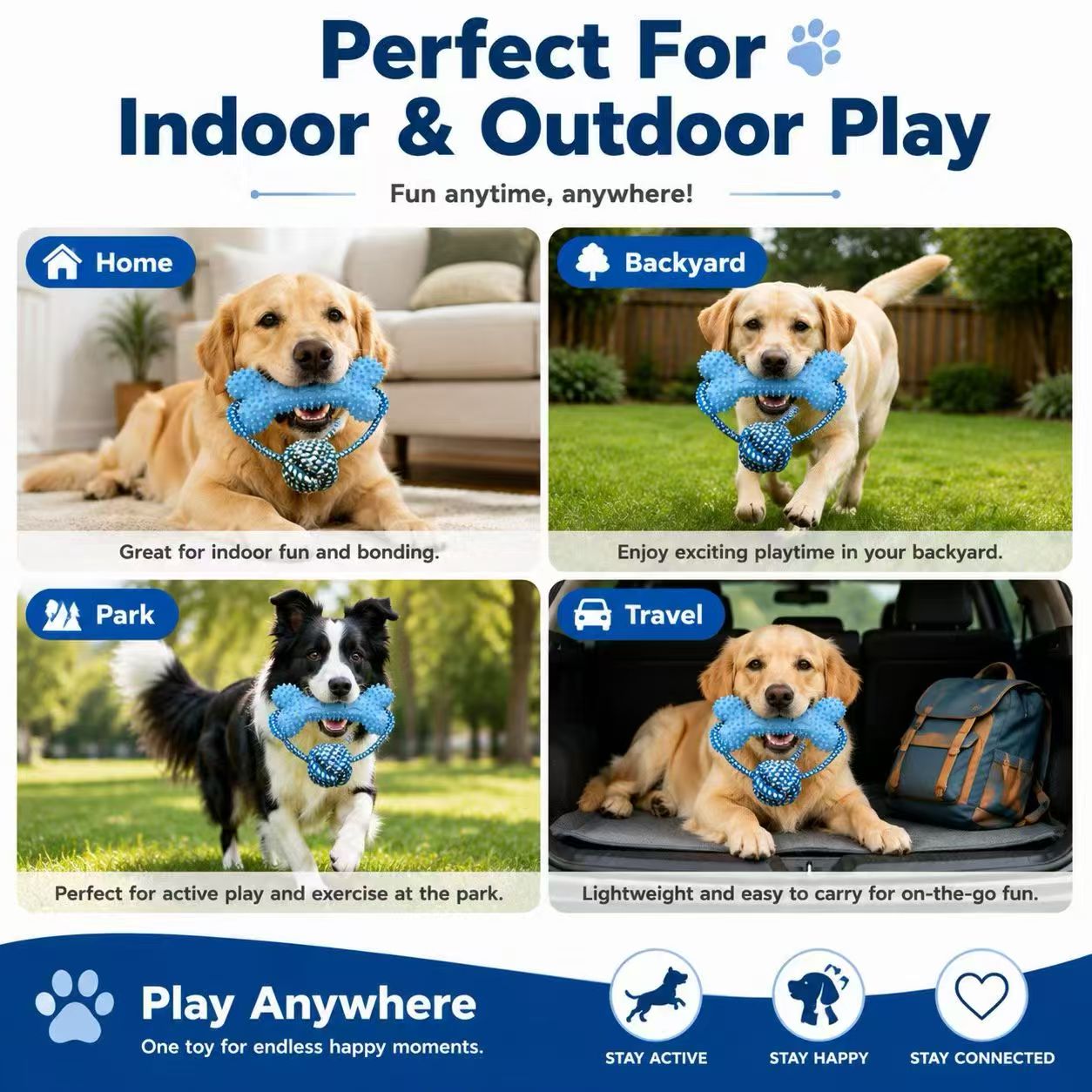 Dog Rope Toy Aggressive Chewers - Hundespielzeug zum Kauen für aggressive Kauer,