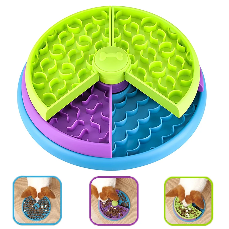 Dog Puzzle Feeder Toy - Hunde-Puzzle, langsamer Futterautomat, interaktives Hunde-Puzzlespiel, 3-lagig,