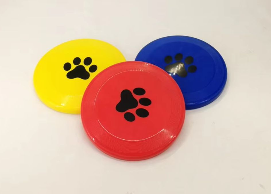 Harte Plastik-Hundefrisbee mit – Flying Disc Dog Training Toy Bewertung und Preis