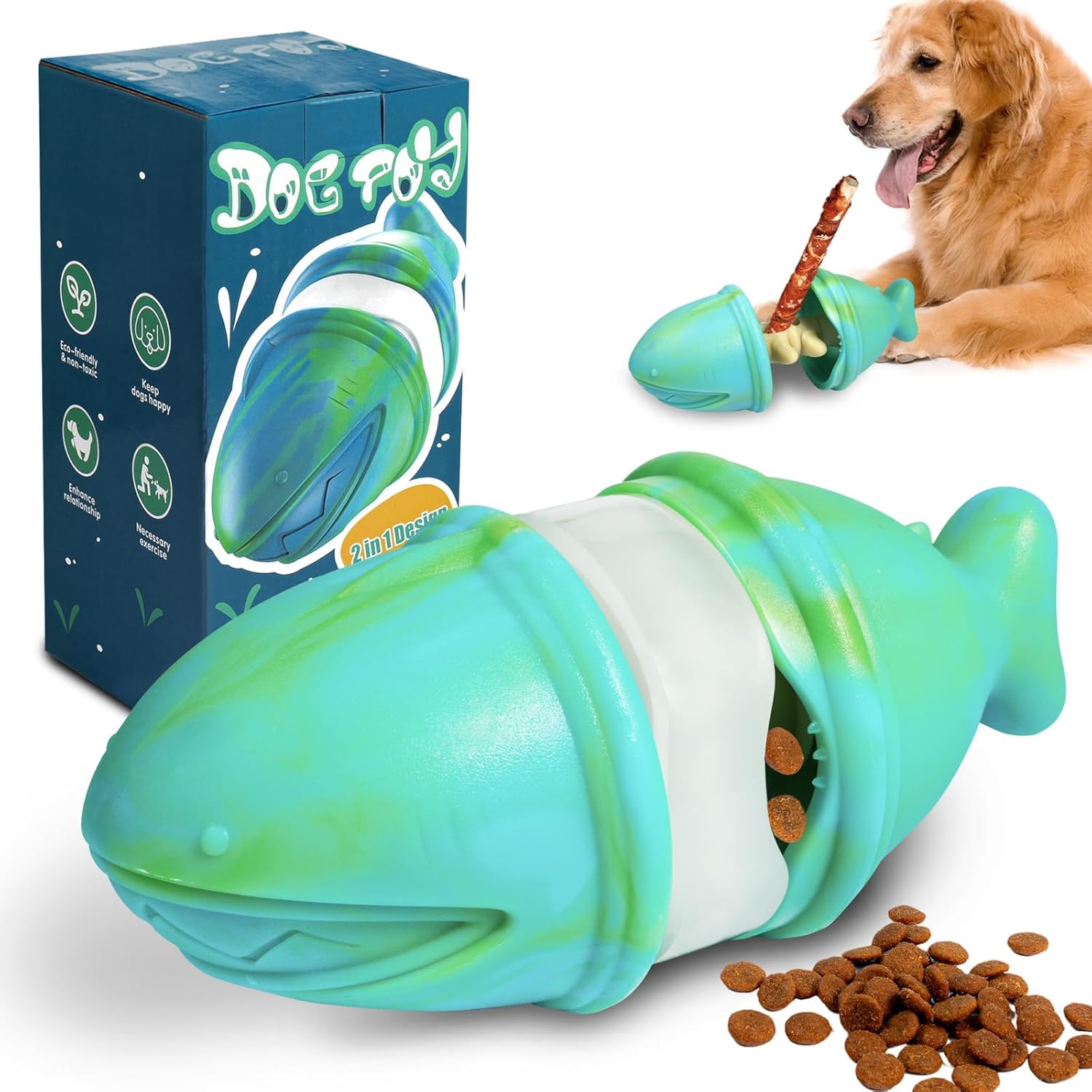 2-in-1-Kauspielzeug mit Lecker – Rubber Treat Dispensing Dog Toy Bewertung und Preis