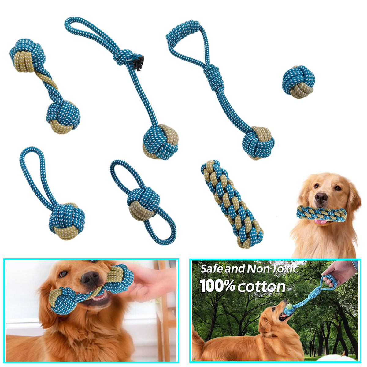 Neue 7PCS Haustier Hund Welpen – Teeth Cleaning Dog Chew Bone Bewertung und Preis