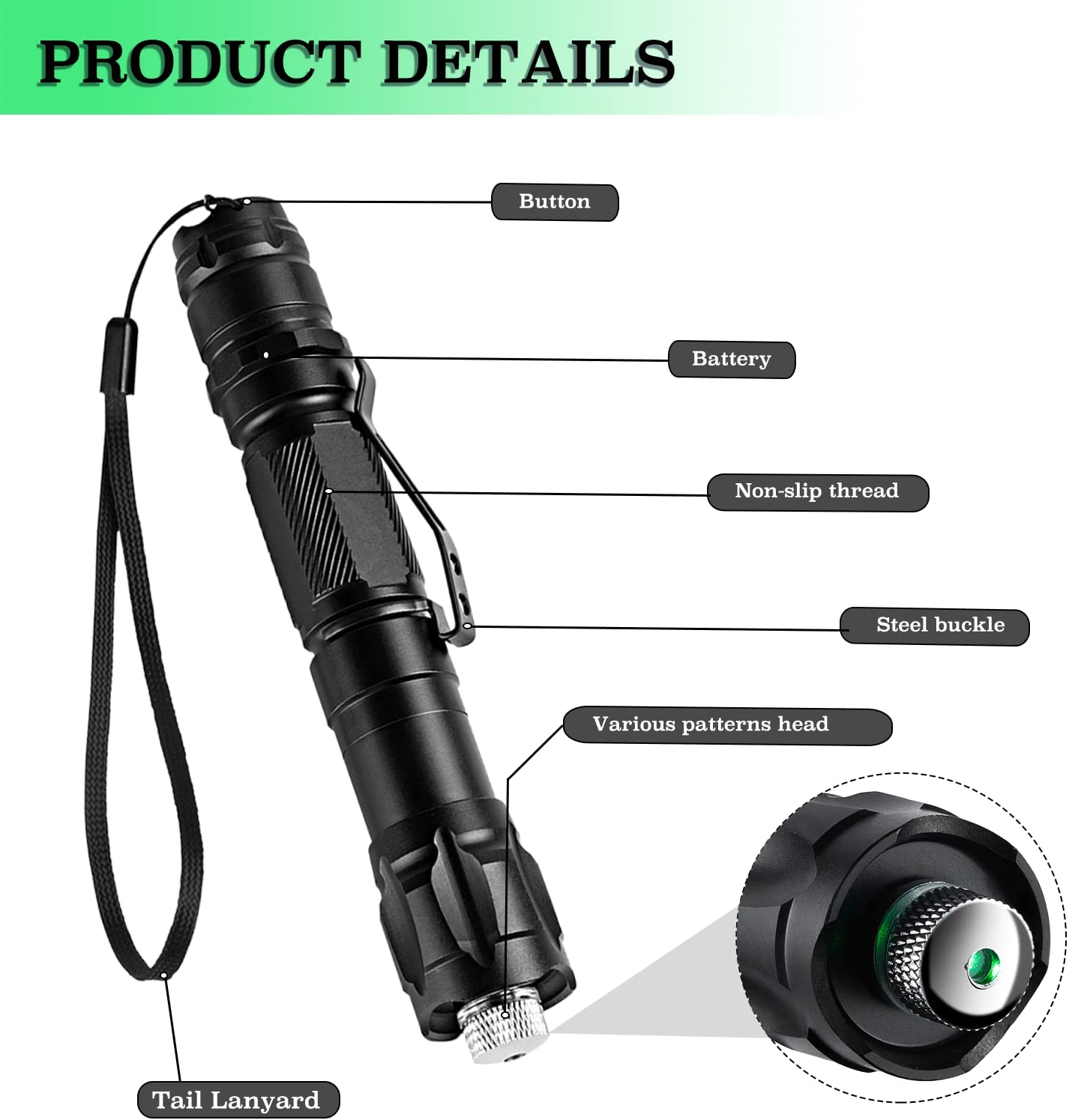 Grüner Laserpointer (5 Stück)  – Laser Pointer Cat Toy Automatic Bewertung und Preis