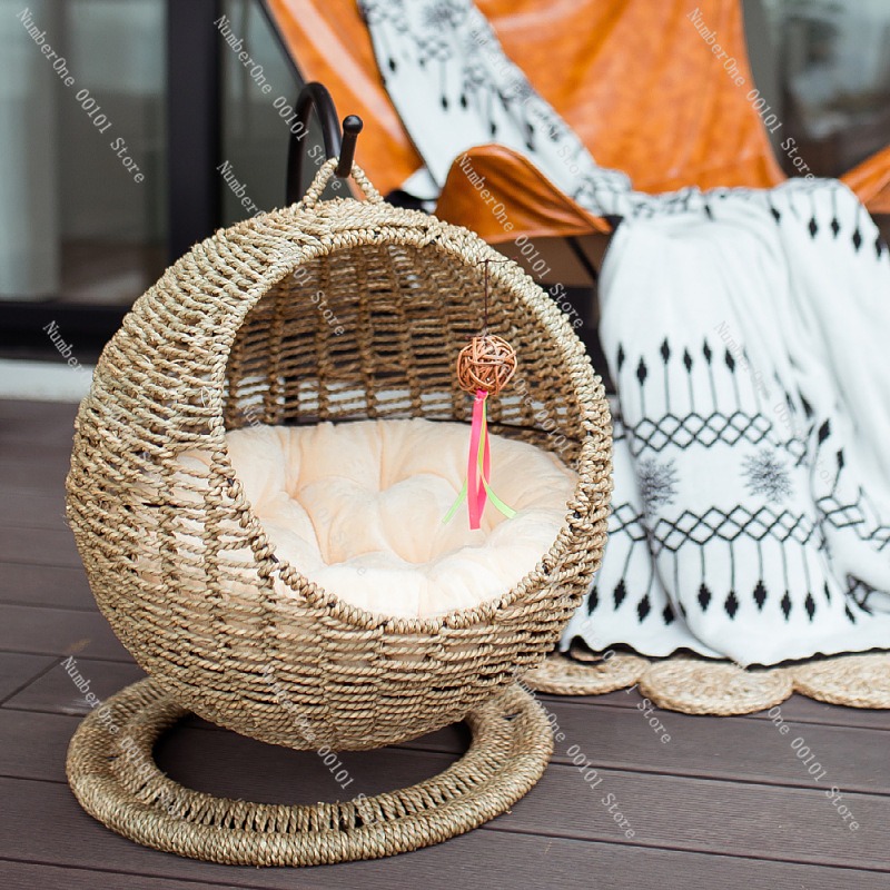 Rattan Katzen-Hängekorb, rund, – Pet Beds Bewertung und Preis