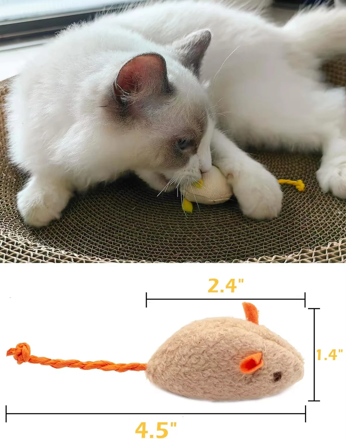 5 Stück Rassel-Katzenmaus-Spie – Catnip Interactive Plush Mouse Bewertung und Preis